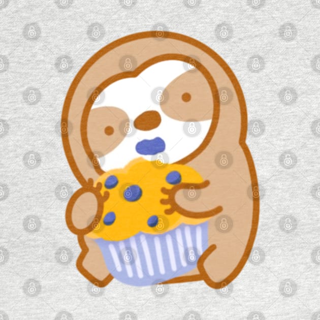 Cute Blueberry Muffin Sloth by theslothinme